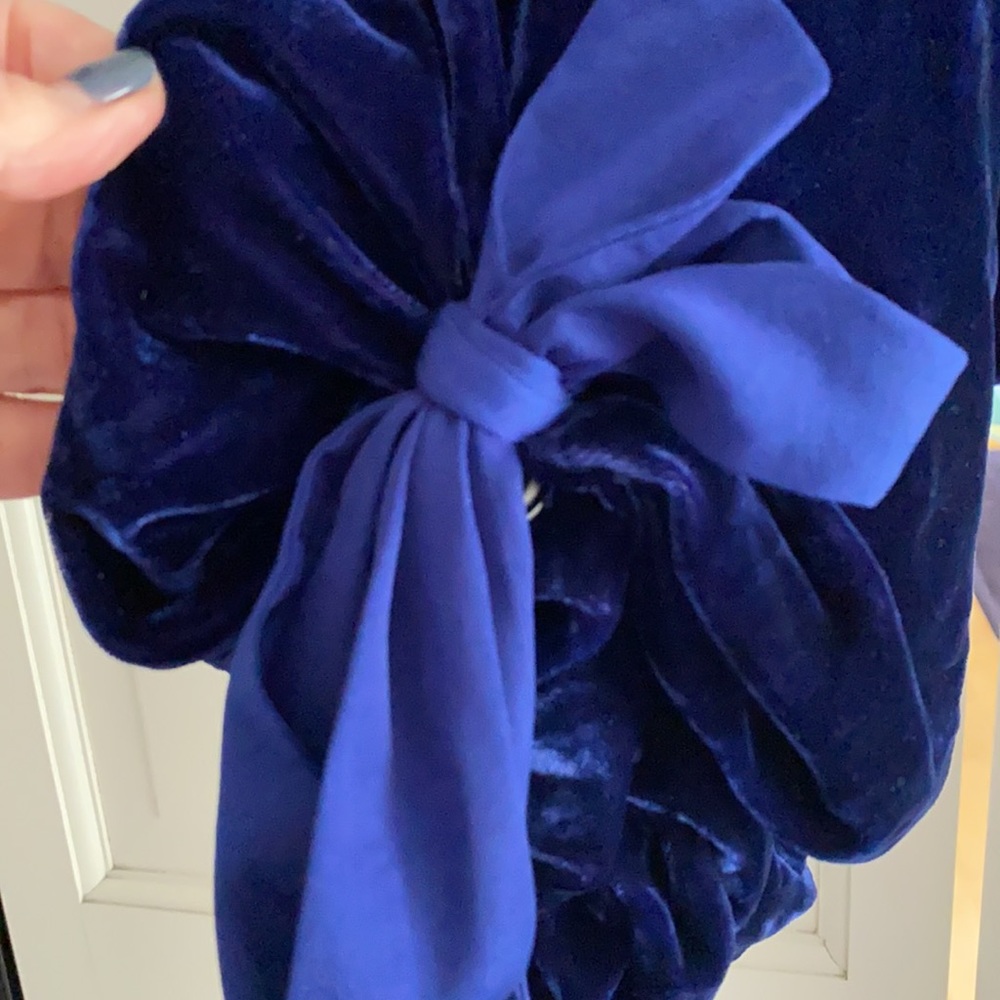 Free People cobalt blue velvet top. - Picture 6 of 10